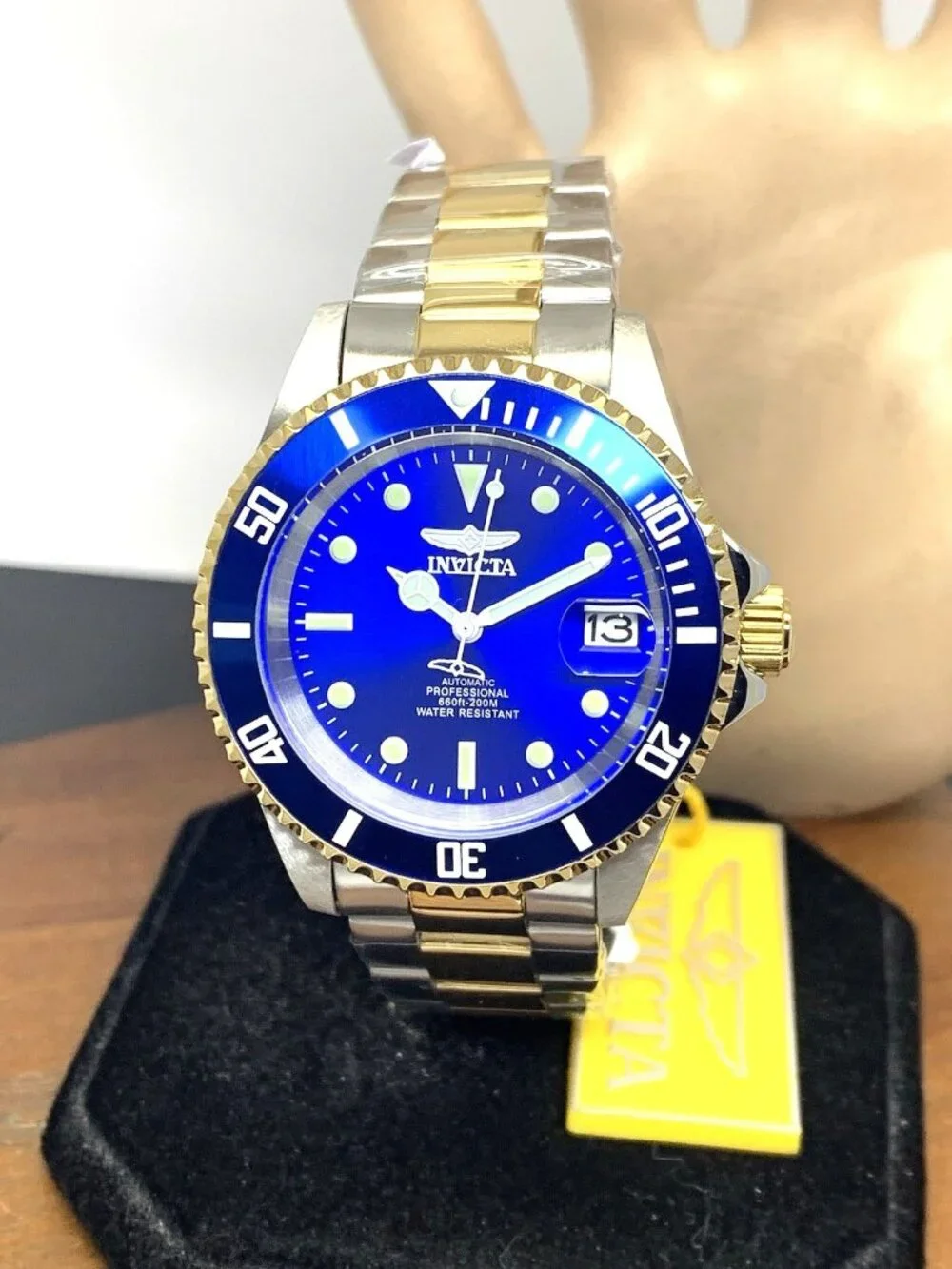 Invicta Men's Watch 28662 Pro Diver Automatic Blue Dial Two Tone Steel 40mm
